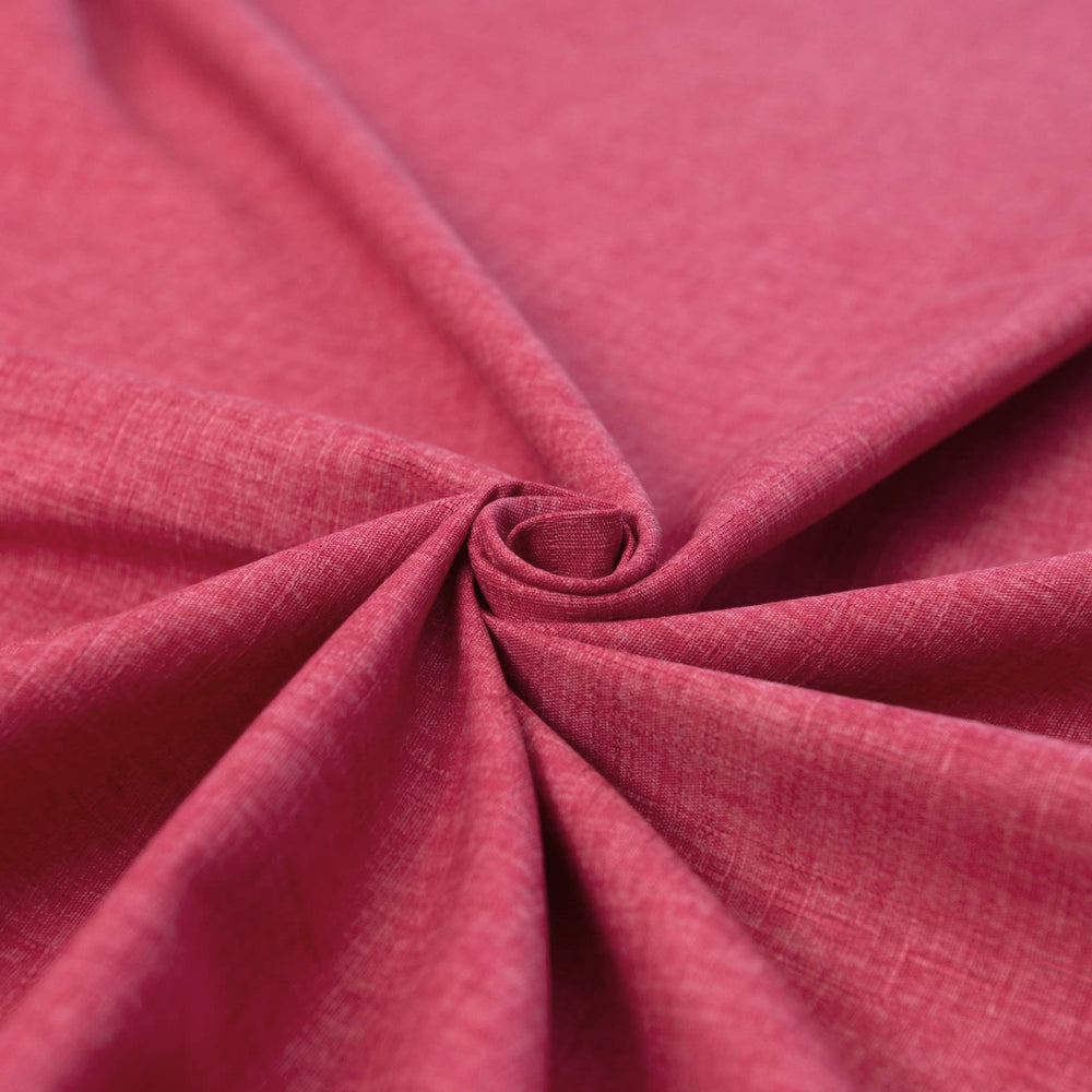 Japanese Dobby Heathered in Cranberry cotton fabric with textured weave