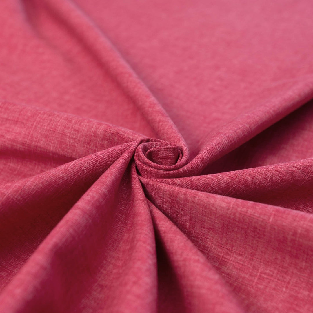 Japanese Dobby Heathered in Cranberry cotton fabric with textured weave