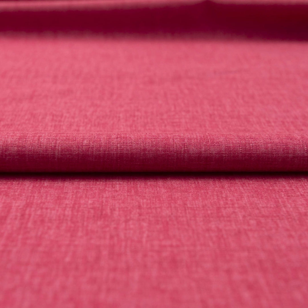 Japanese Dobby Heathered in Cranberry cotton fabric with textured weave