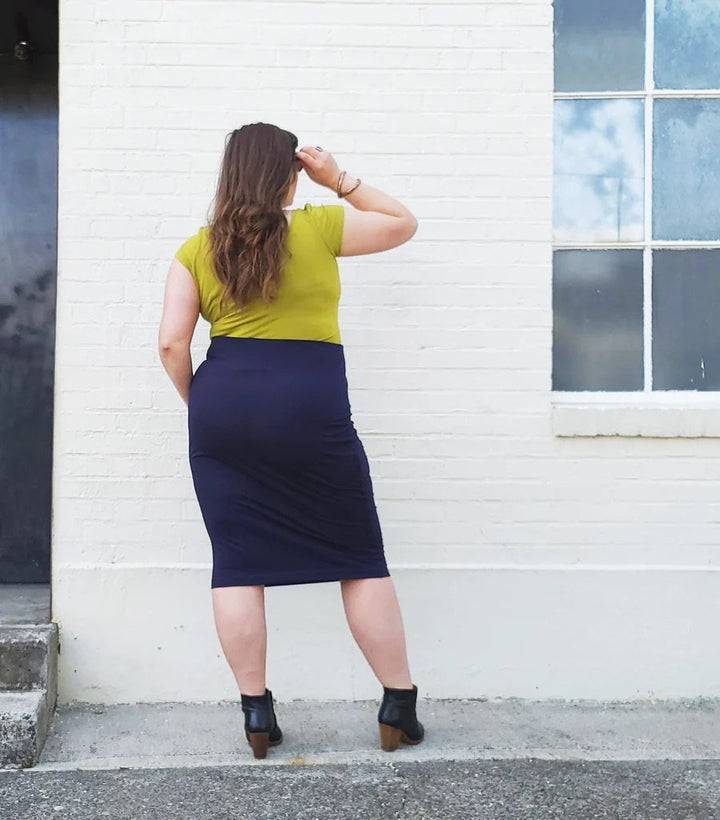 Christine Haynes Verano Tank in lightweight knit fabric, sleeveless summer top sewing pattern