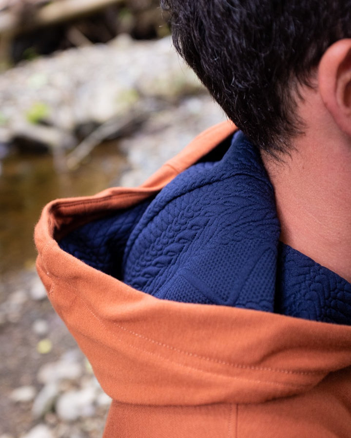 Thread Theory Carmanah Sweater sewing pattern zippered knit sweater with lined hood and optional kangaroo pockets