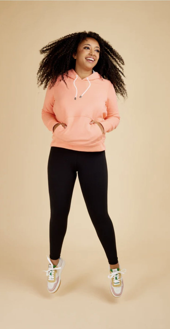 Cashmerette Stanton Hoodie sewing pattern with pullover and zip-up options for curvy sizes C–H