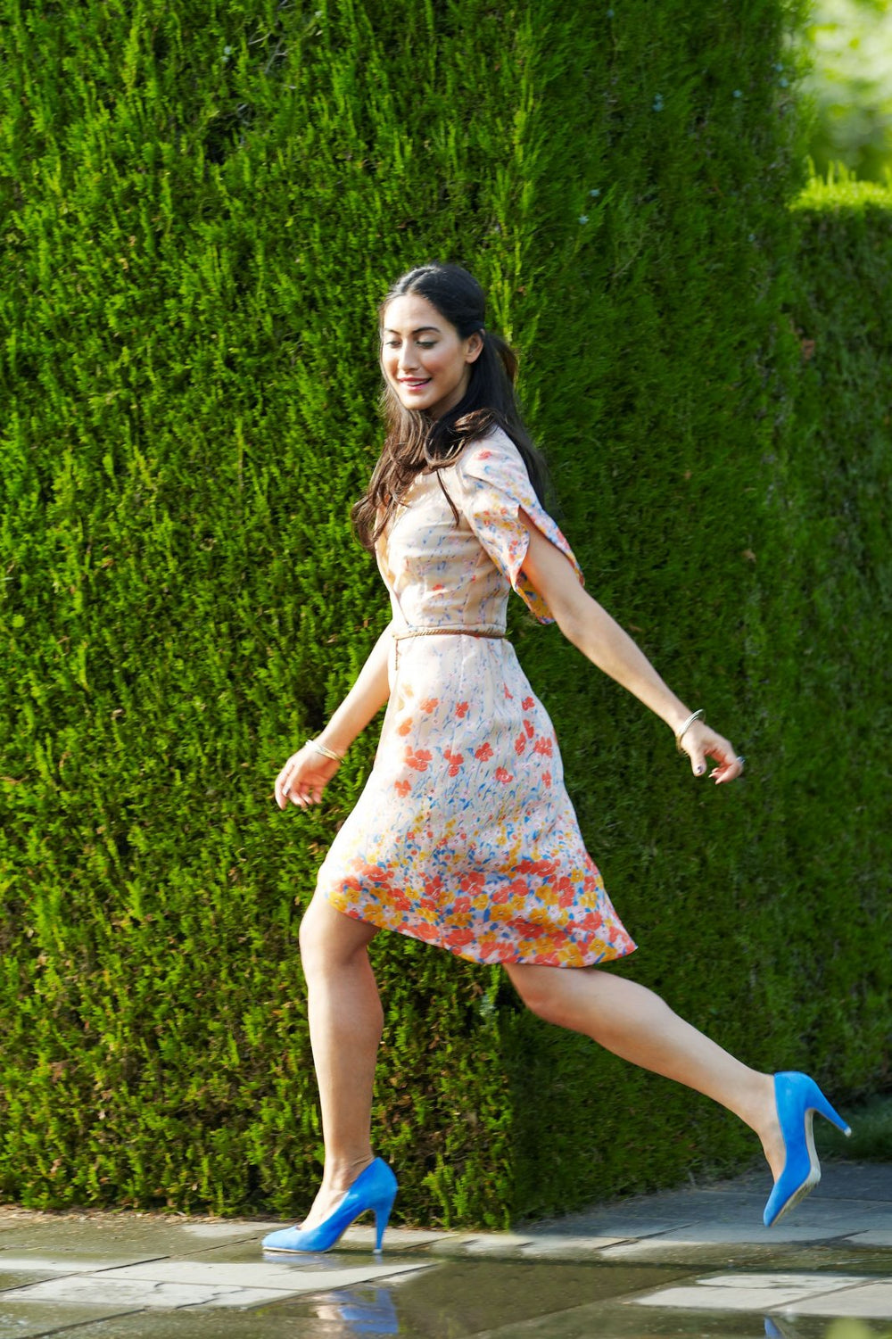 Victory Patterns Nicola wrap dress with tulip skirt, petal sleeves, and sash closure in lightweight fabric