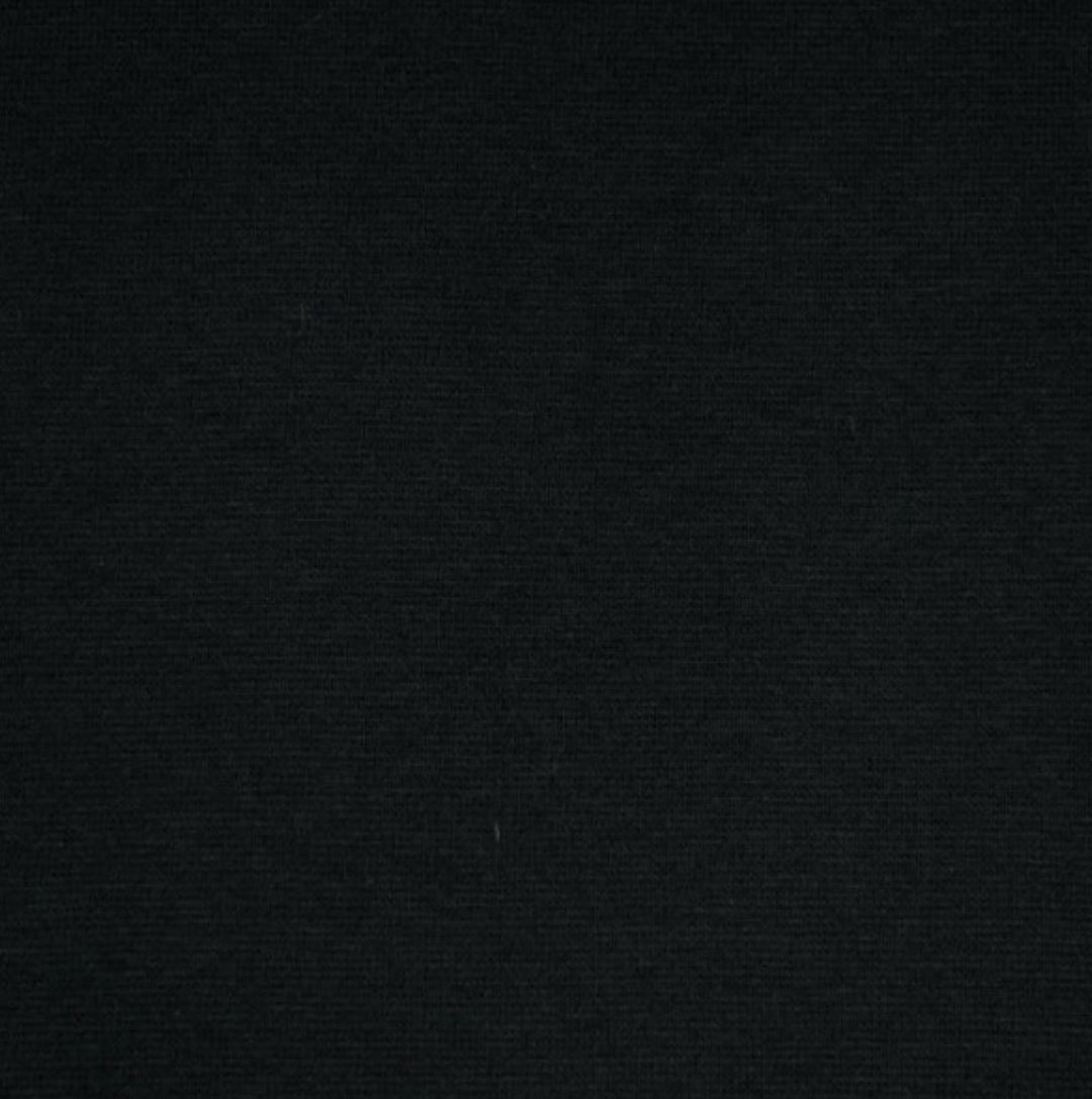Black T-Shirt Ribbing for Necklines and Cuffs