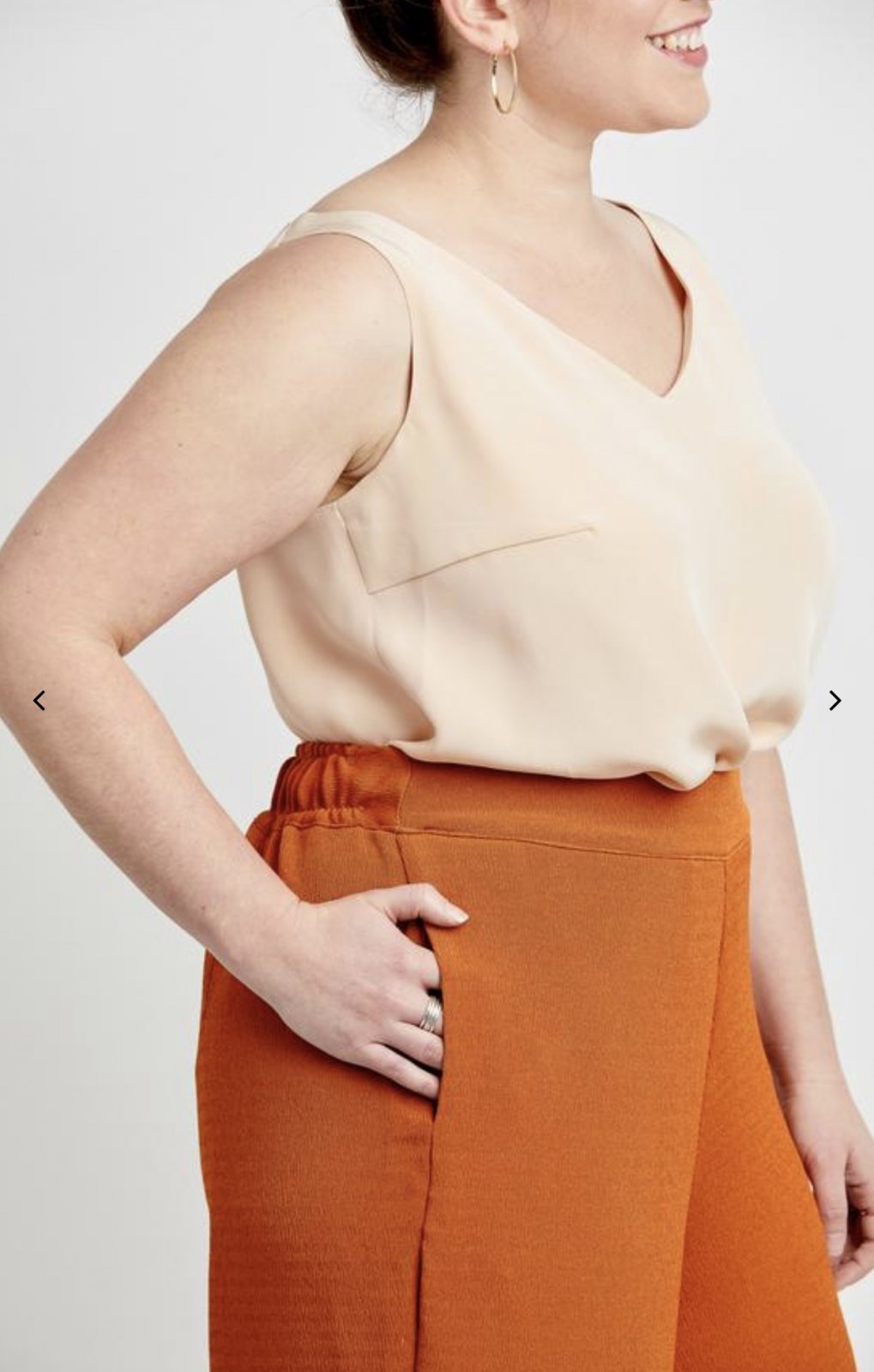 Cashmerette Calder Pants & Shorts sewing pattern with wide-leg design, three length options, and inclusive sizing