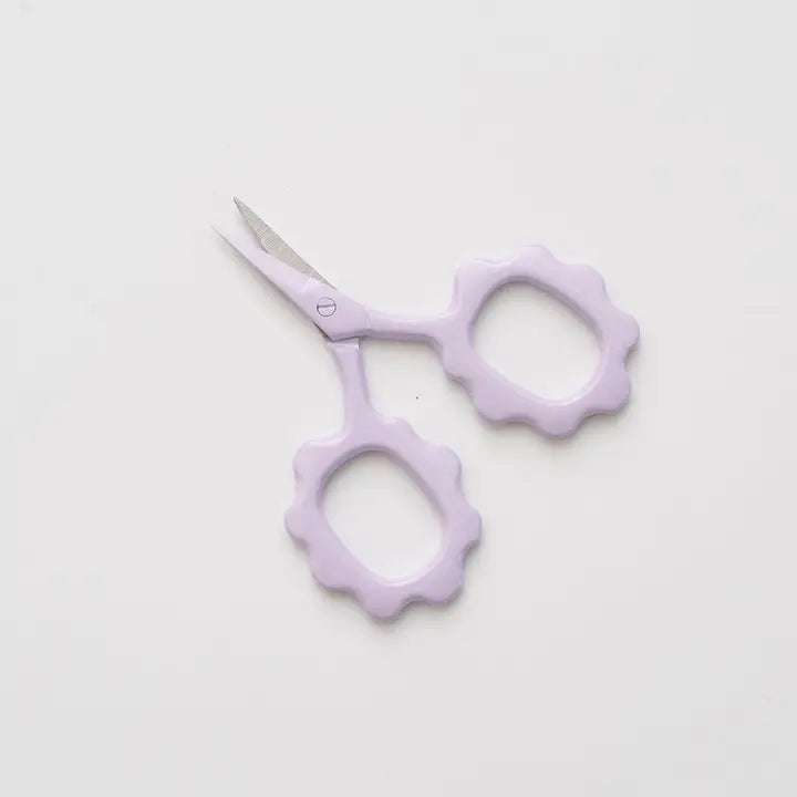 Scallop Handle Embroidery Scissors - Lavender