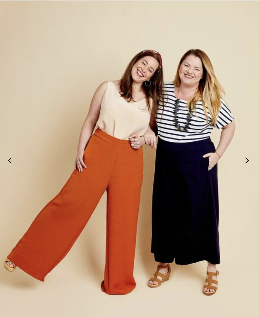 Cashmerette Calder Pants & Shorts sewing pattern with wide-leg design, three length options, and inclusive sizing