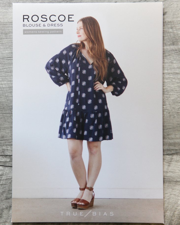 True Bias Roscoe Dress and Blouse sewing pattern – boho-inspired top with gathered neckline and raglan sleeves