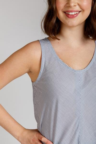 Megan Nielsen Eucalypt Woven Tank Top & Dress Pattern – scoop neckline tank and woven dress sewing pattern