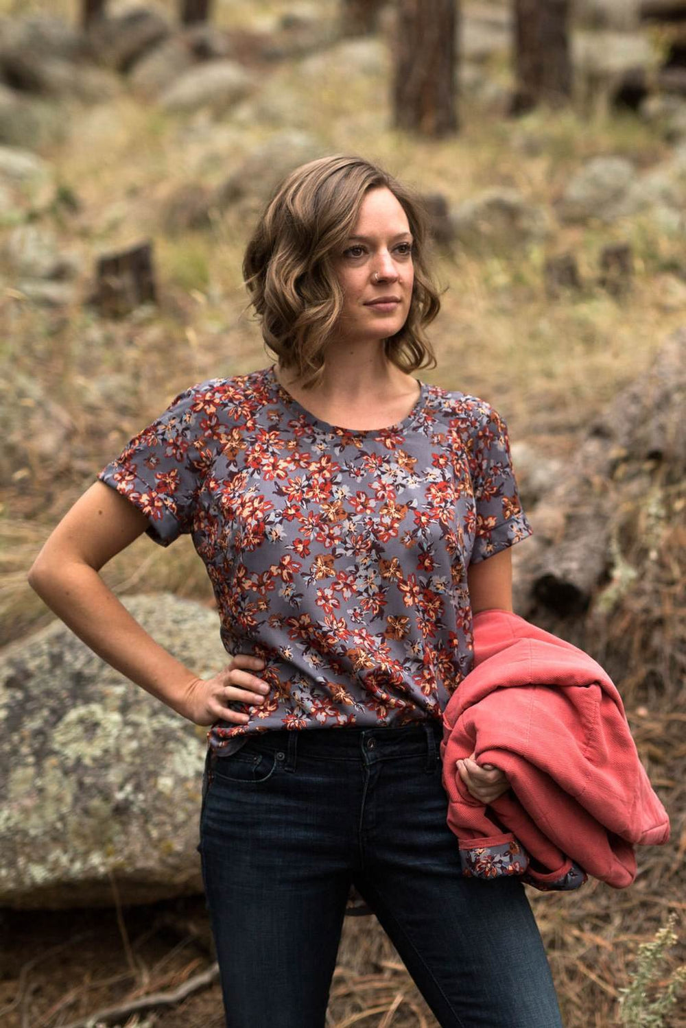 Allie Olson Coram Top & Dress sewing pattern – loose-fitting raglan with hi-low top and dress option