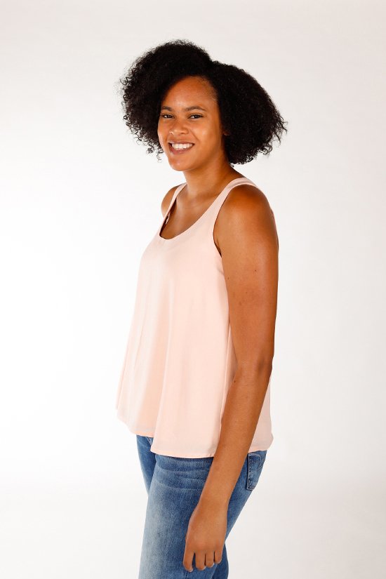 Allie Olson Elio Top sewing pattern with faux wrap silhouette and sleeve length options