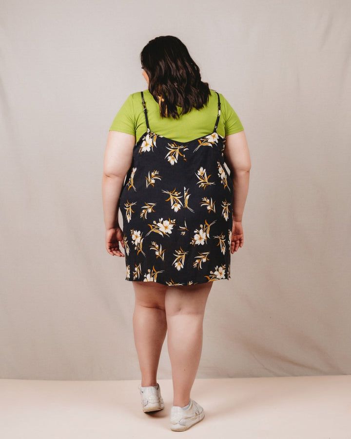 Friday Pattern Co. - The Saltwater Slip sewing pattern for versatile slip dress with adjustable straps, two lengths, and inclusive sizing XS–7X