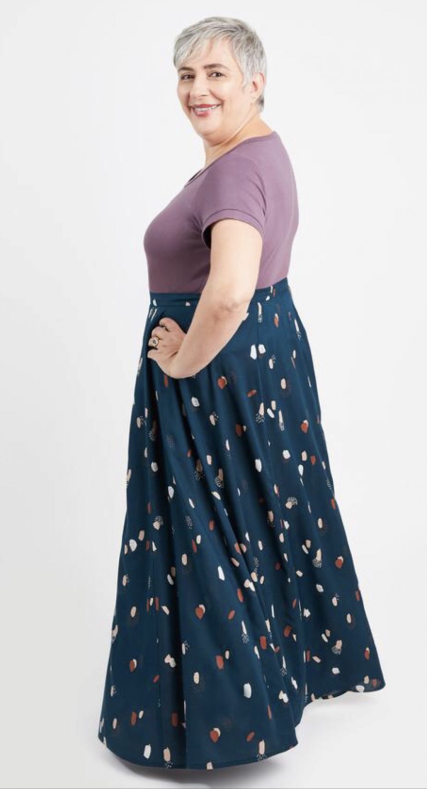 Cashmerette Holyoke Maxi Dress & Skirt Pattern – elastic waist maxi dress and full-length skirt sewing pattern