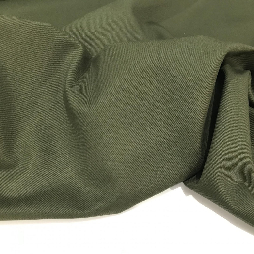 Bull Denim Twill Jalapeño – 100% cotton green twill fabric, 10 oz, 54 inches wide for sewing jackets, jeans, and aprons