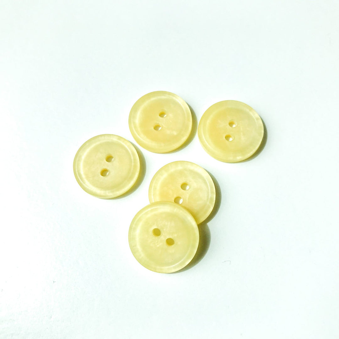 15mm Matte Finish Polyester Buttons - German-Made Two-Hole Buttons for Dresses & Shirts