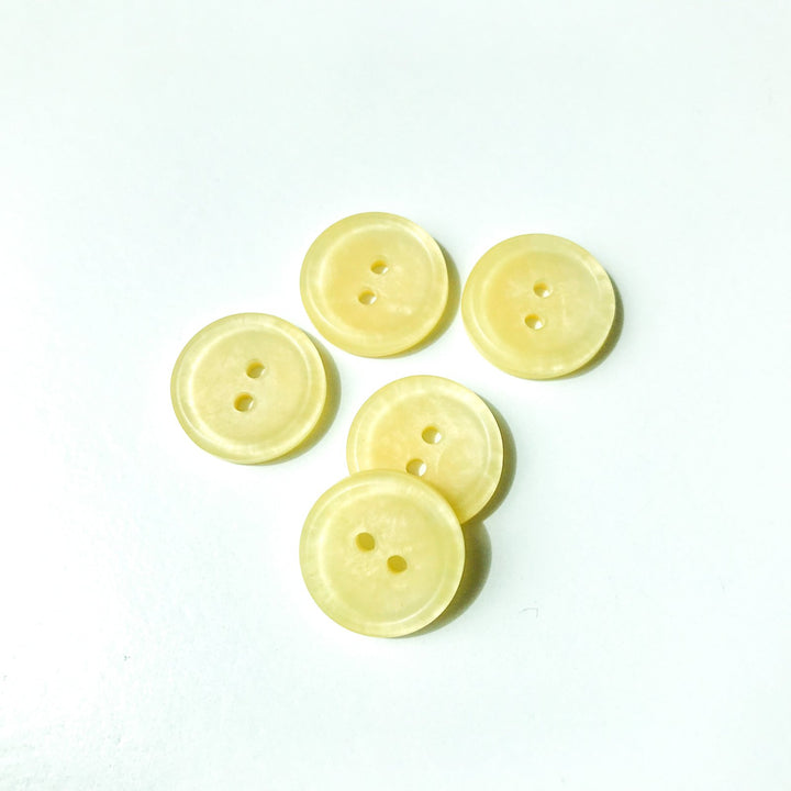 15mm Matte Finish Polyester Buttons - German-Made Two-Hole Buttons for Dresses & Shirts