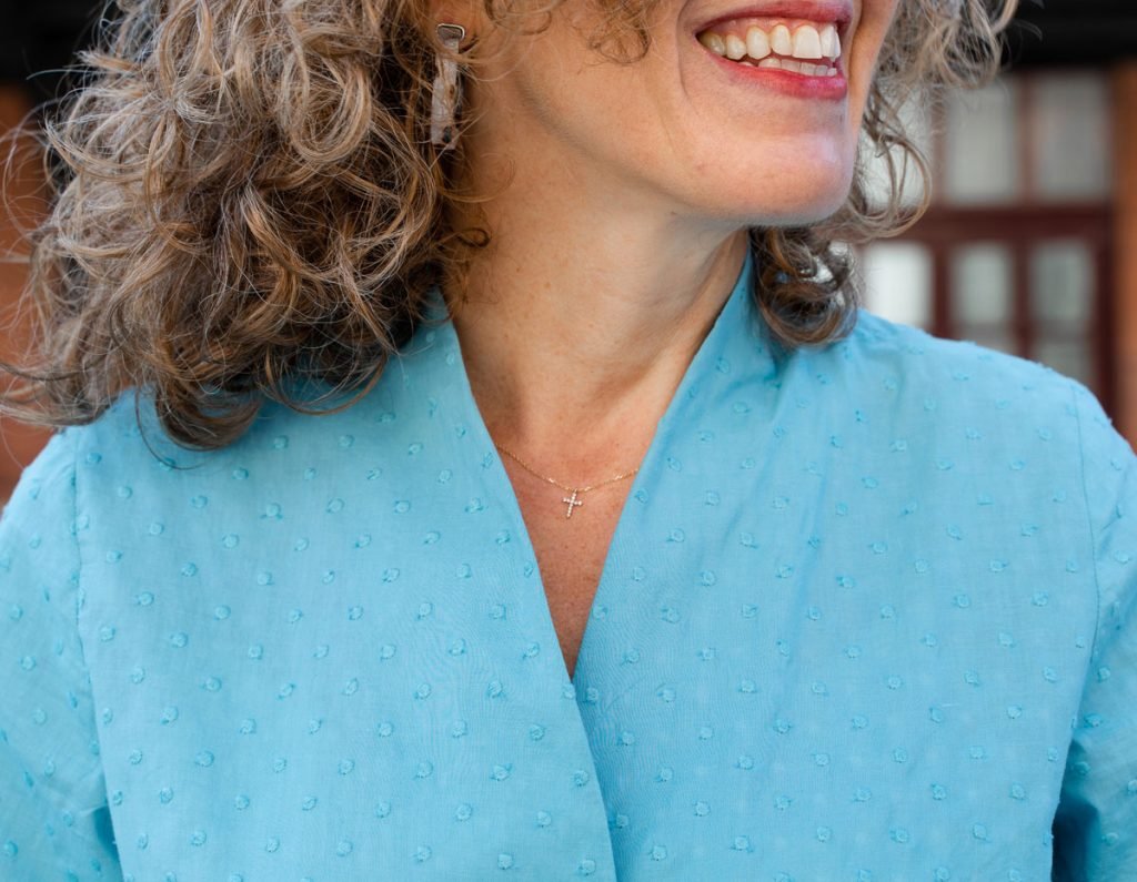 Liesl + Co Fitzroy Blouse sewing pattern with shawl collar and sleeve variations