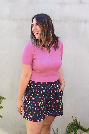 Sew to Grow Carolina Culottes sewing pattern with pants and shorts variations in sizes 8–22.