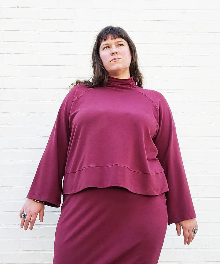Christine Haynes Verano Tank in lightweight knit fabric, sleeveless summer top sewing pattern