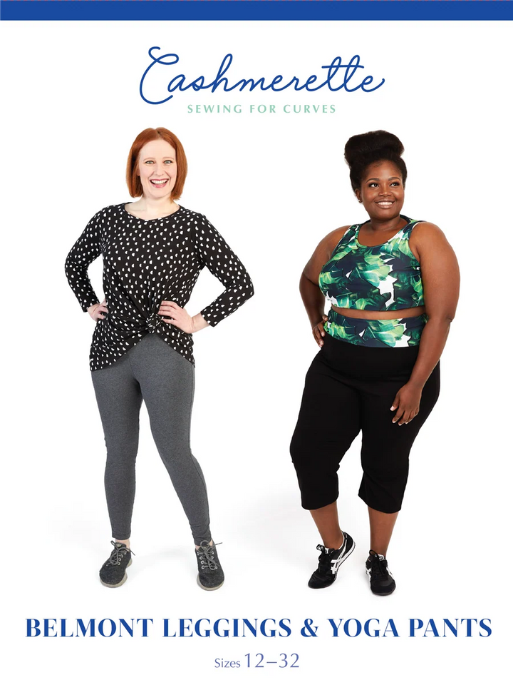 Pattern - Cashmerette - Belmont Leggings &amp; Yoga Pants, sizes 12-32