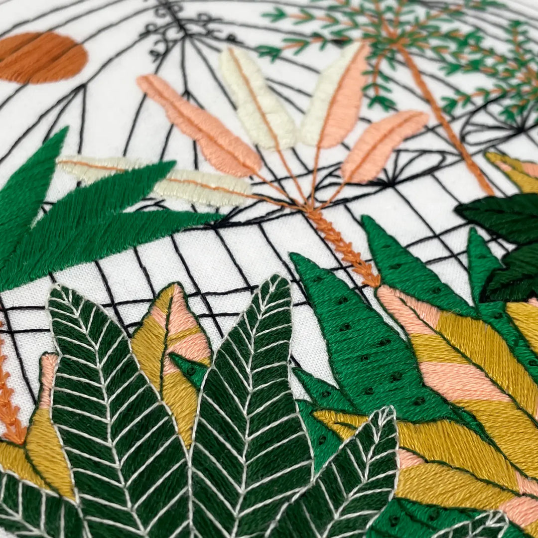 Embroidery Kit - Botanical Greenhouse Garden