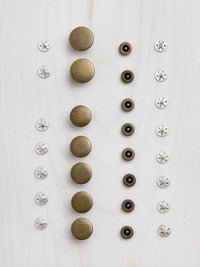 Jeans Making Kit with Button Fly Buttons, Rivets, and Denim Needles for DIY Jeans Crafting