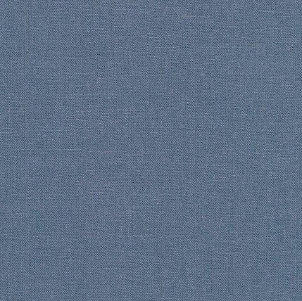 Brussels Washer Linen Denim – medium-weight 55% linen 45% rayon fabric in classic blue, perfect for dresses, skirts, and tops.