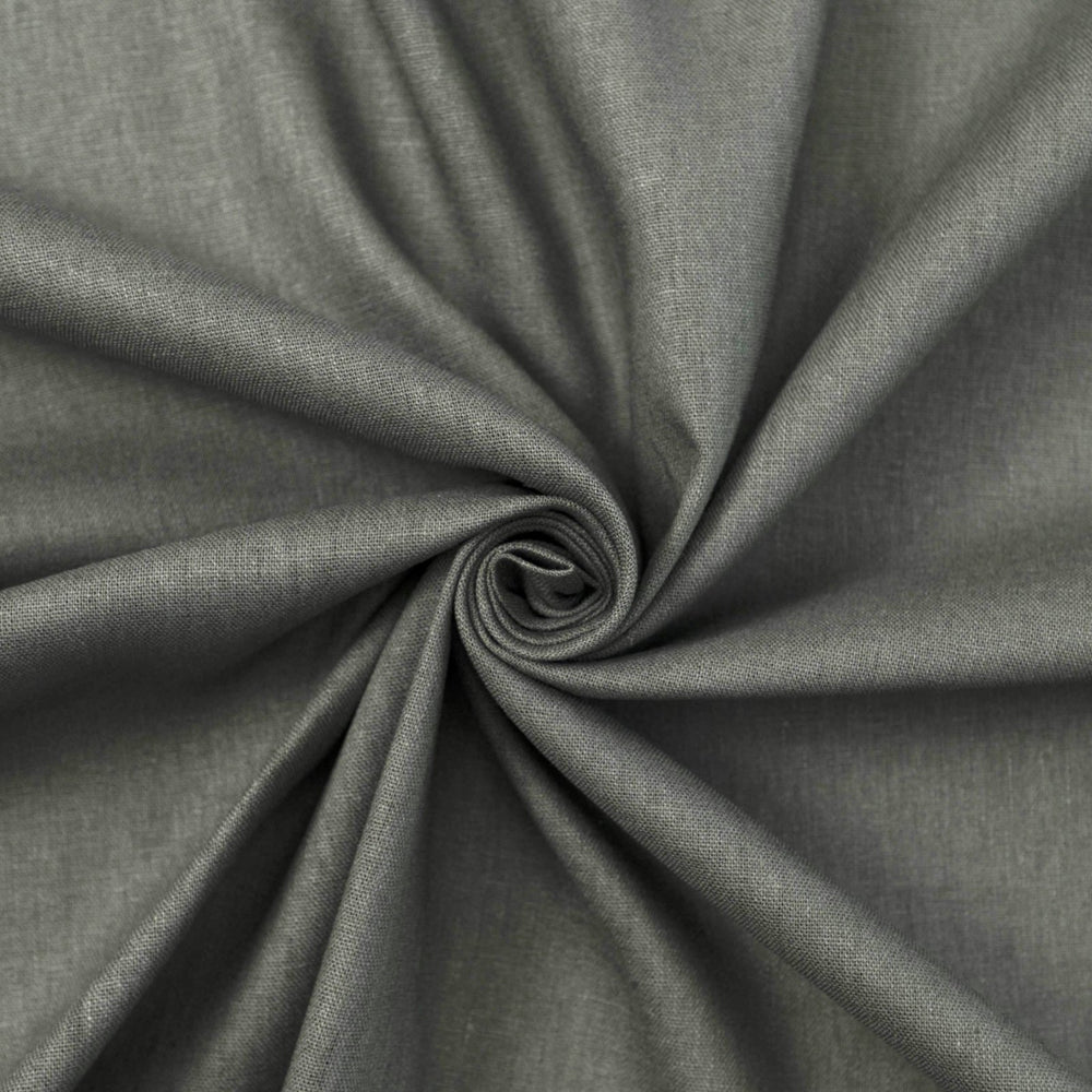 Brussels Washer Linen fabric in kelp color, medium-weight linen and rayon blend with natural texture and soft drape

