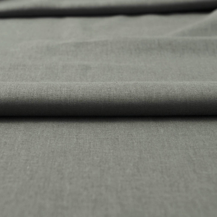 Brussels Washer Linen fabric in kelp color, medium-weight linen and rayon blend with natural texture and soft drape

