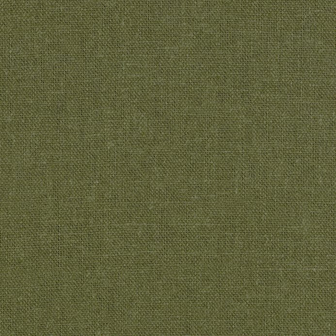 Brussels Washer Linen O.D. Green – medium-weight 55% linen 45% rayon fabric with earthy drape, ideal for dresses, skirts, and tops.