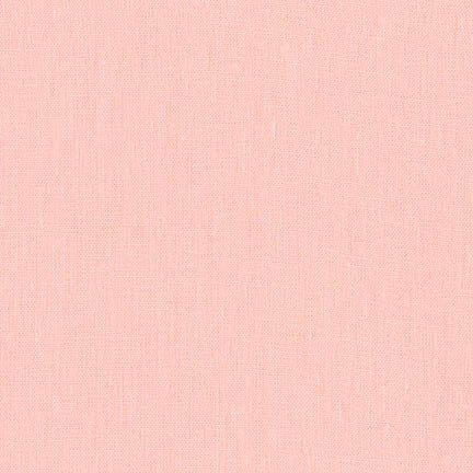 Brussels Washer Linen in soft petal pink, medium-weight linen-rayon blend with beautiful drape, perfect for sewing tops, dresses, and romantic handmade garments.

