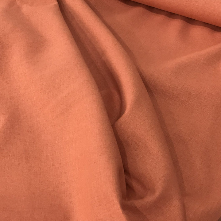Brussels Washer Linen Pink Clay – medium-weight 55% linen 45% rayon fabric with soft drape, ideal for dresses, skirts, and tops.