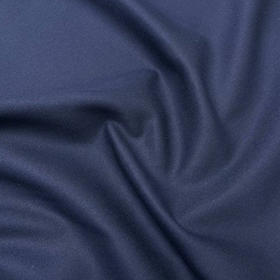 Chino Twill Brushed Navy – 100% cotton brushed twill fabric, 8.5 oz, 60 inches wide for sewing pants, jumpsuits, and overalls