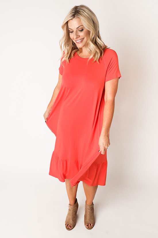 Chalk & Notch Waterfall Raglan sewing pattern with cropped, ruffle top, and ruffle dress options