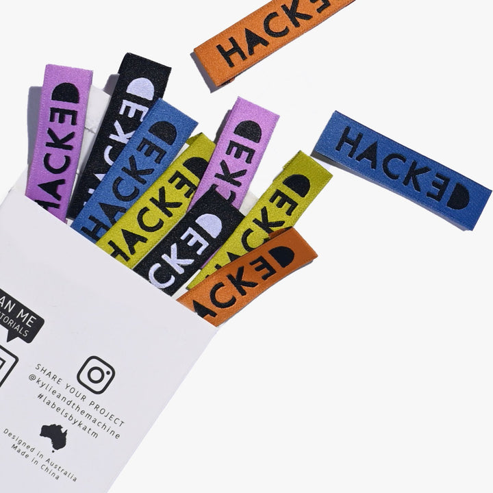 Kylie and the Machine Hacked woven garment labels for pattern hacking and DIY sewing projects