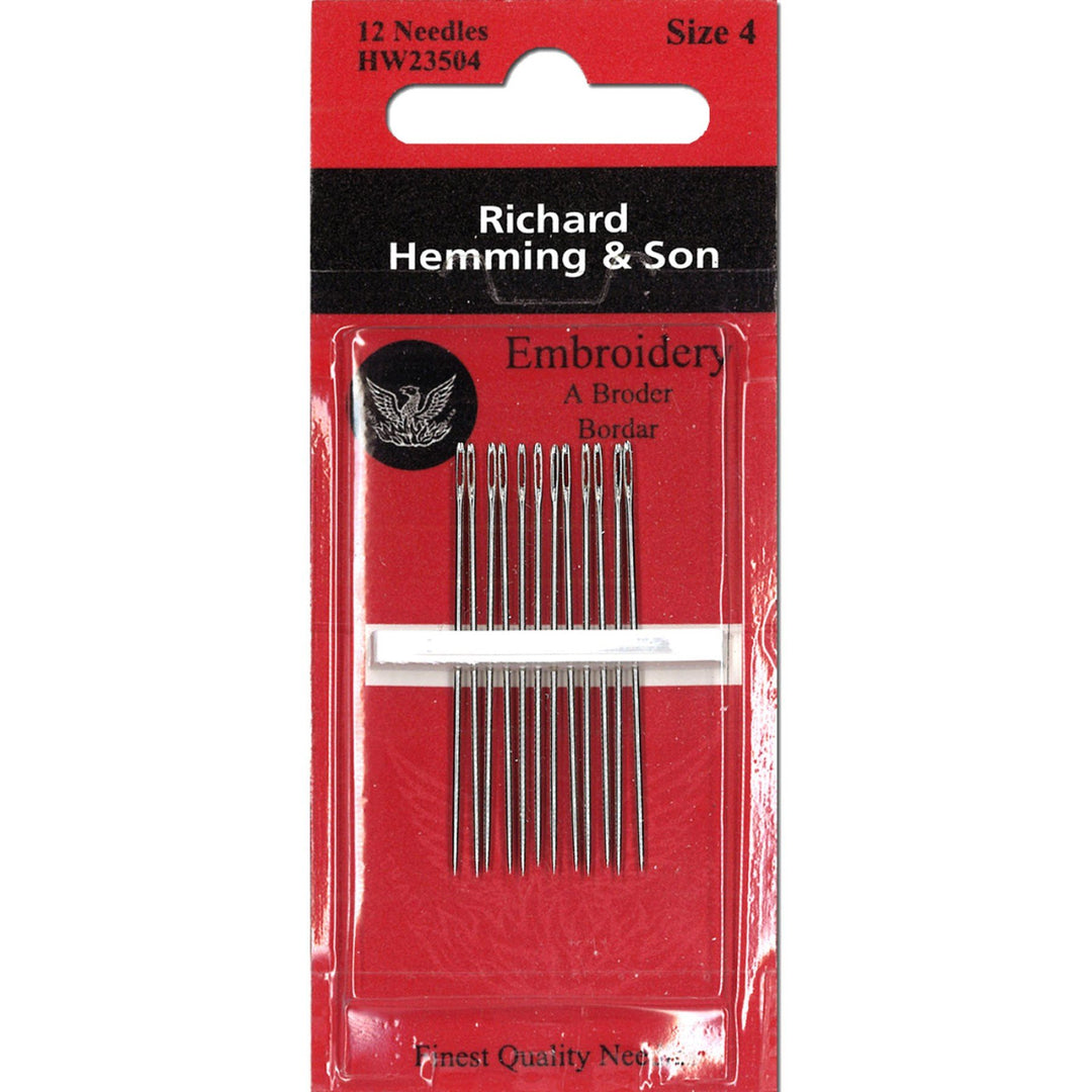 Richard Hemming & Son Embroidery Needles size 4 pack