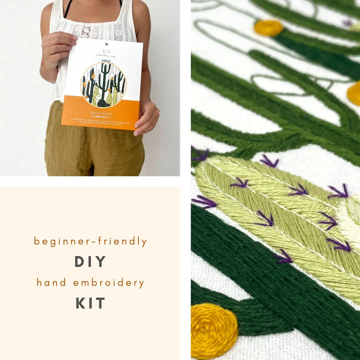 Embroidery Kit - Cactus Bloom