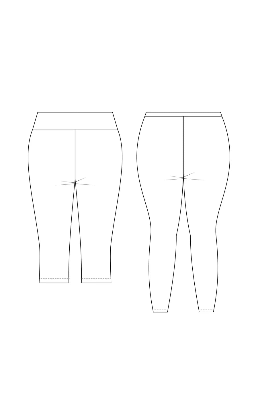 Pattern - Cashmerette - Belmont Leggings &amp; Yoga Pants, sizes 12-32