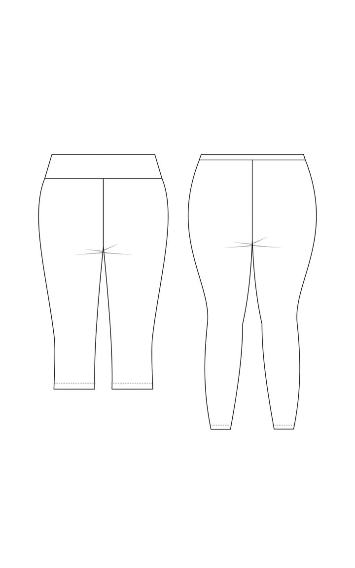 Pattern - Cashmerette - Belmont Leggings &amp; Yoga Pants, sizes 12-32