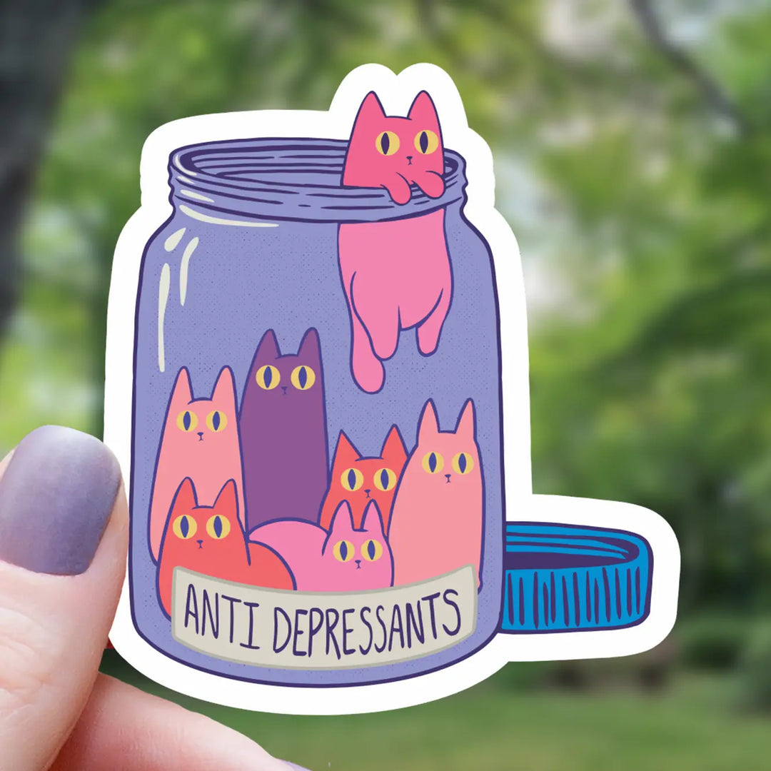 Cat Anti-Depressants Sticker