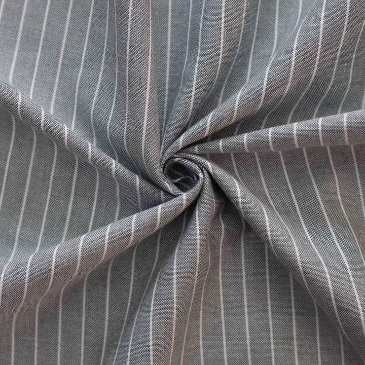 Chambray Shirting - Milano - Pewter Stripe