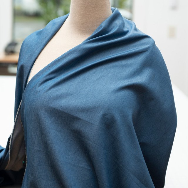 Indigo Chambray Shirting Fabric - 100% Cotton 54-Inch Wide Deadstock Material for Shirts and Dresses