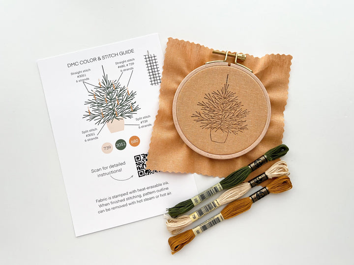 Christmas Tree Embroidery Kit, Beginner Embroidery Diy Kit