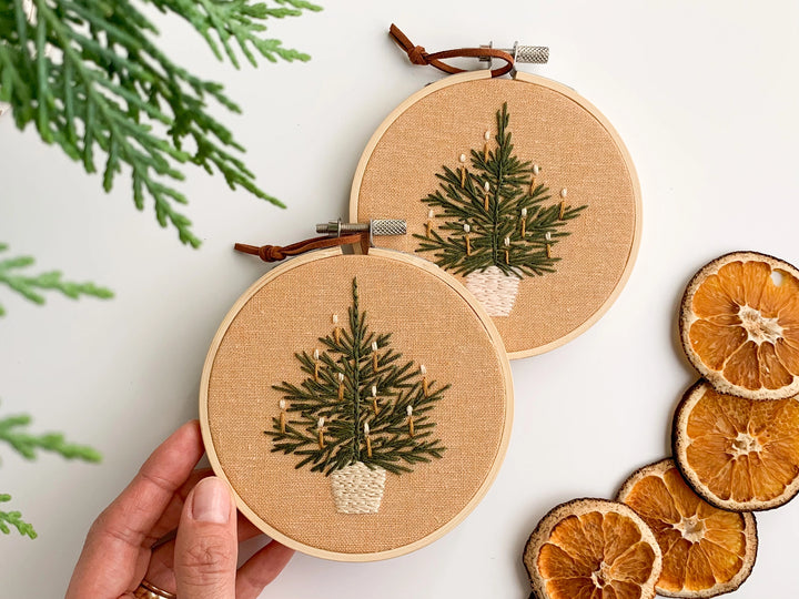Christmas Tree Embroidery Kit, Beginner Embroidery Diy Kit