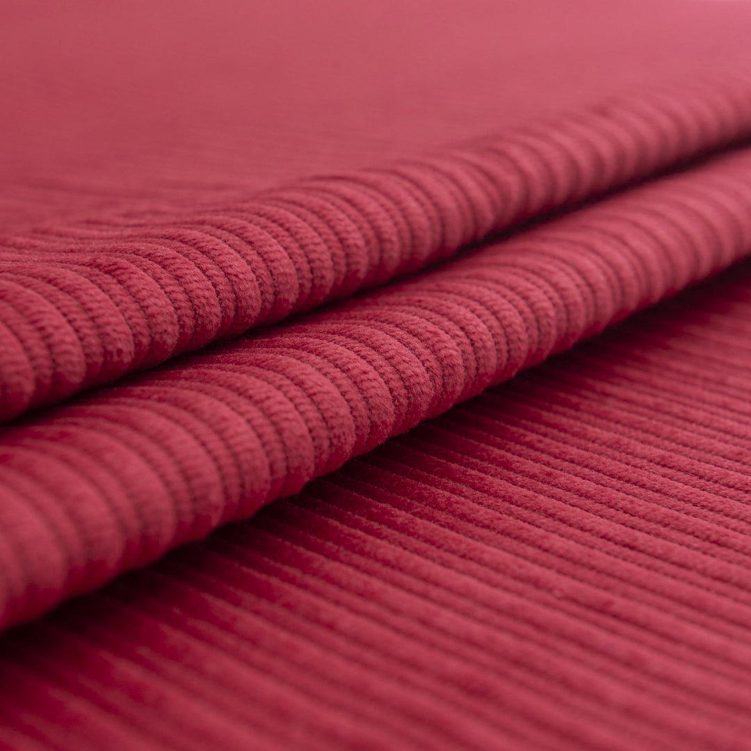 Garnet Red Variegated Wale Cotton Corduroy Fabric - 10 oz 60-Inch Wide Italian Deadstock for Fall/Winter Sewing