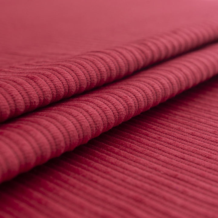 Garnet Red Variegated Wale Cotton Corduroy Fabric - 10 oz 60-Inch Wide Italian Deadstock for Fall/Winter Sewing