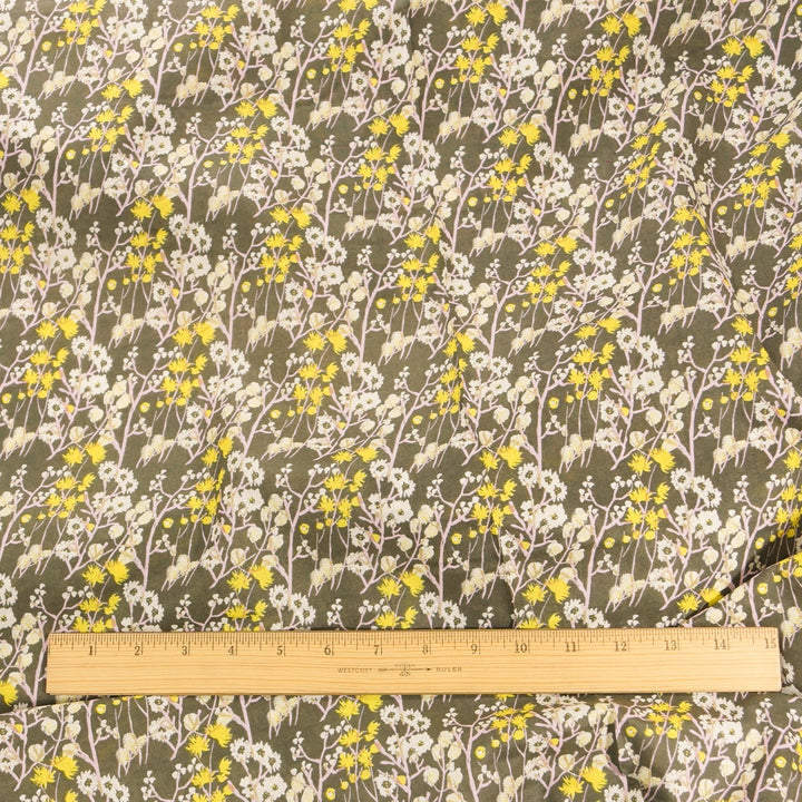 Japanese Cotton - "Imaginary Nature" - Olive-Gray