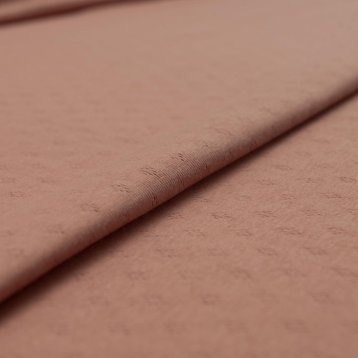 Cantaloupe Cotton Pointelle Knit Fabric - Lightweight Openwork Summer Material