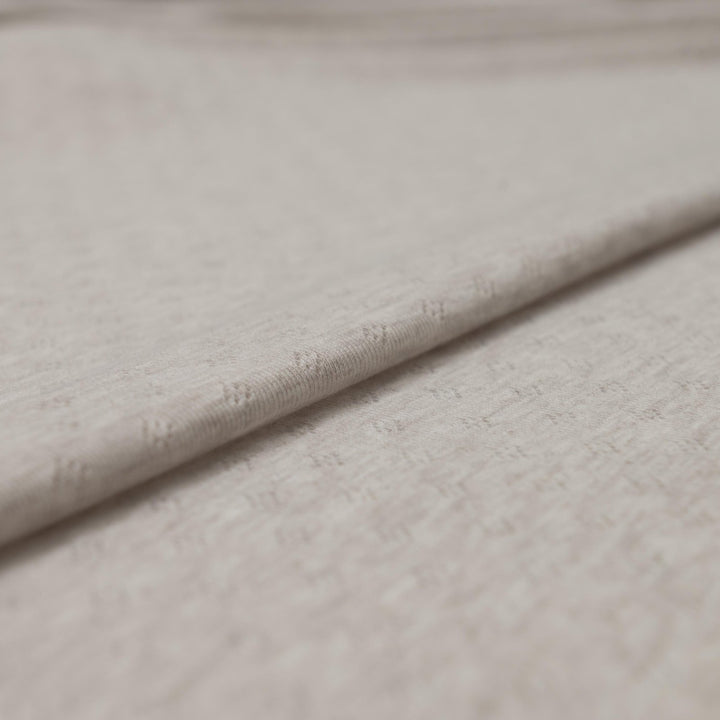 Sand Mélange Cotton Pointelle Knit - Lightweight Openwork Summer Fabric