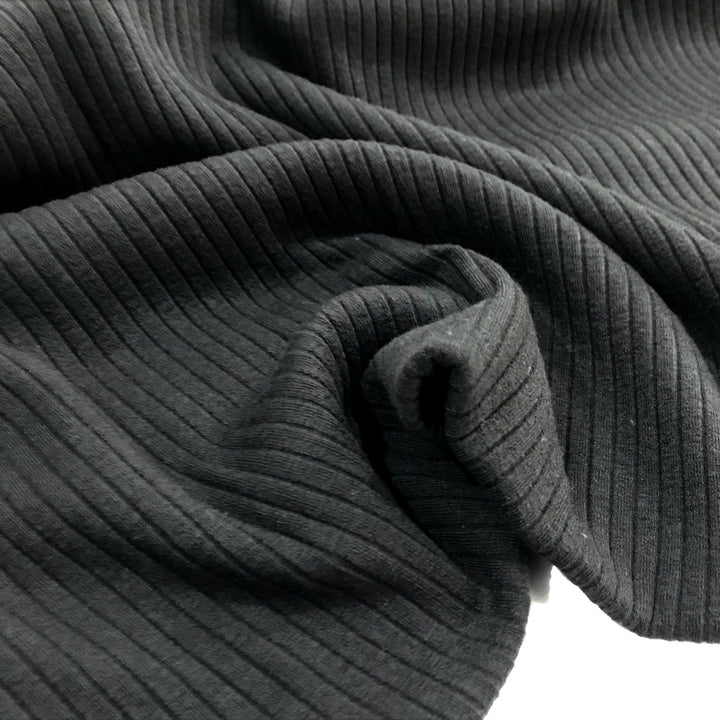 Rib Knit - Cotton Modal - Black